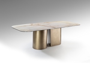 MASA DINING, NUMA 240CM, METAL, STICLA SI PORTELAN, DESIGN MODERN, SCHULLER - Img 5