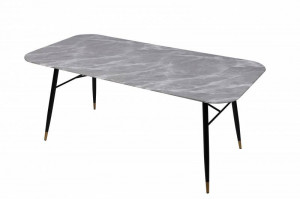 MASA DINING, PARIS 180CM GRI, COD 40847, IMITA MARMURA, ASPECT INDUSTRIAL - Img 1