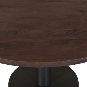 MASA DINING ROTUNDA BALDWIN 130cm, REALIZATA DIN LEMN DE MANGO SI METAL, CULOARE MARO, STIL MODERN - Img 3