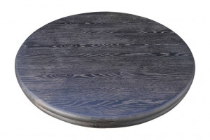 MASA DINING ROTUNDA MACARON, 130 CM, NEGRU RUSTIC/MARO INCHIS, DIN STEJAR SI METAL, RICHMOND INTERIORS - Img 5