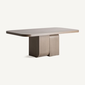 MASA DINING STEIN 220CM, LEMN DE STEJAR DE CULOARE MARO, STIL CONTEMPORAN, VICAL HOME