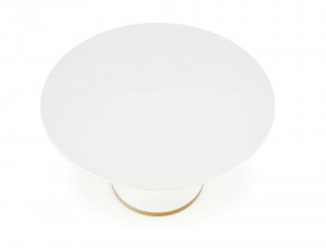 MASA DINING STIL VEGAS, ALB/AURIU, 120 CM, BLAT DIN MDF SI PICIOR DIN METAL, STIL MODERN - Img 3