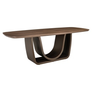 MASA DINING WINDSOR 230cm, REALIZATA DIN METAL, MDF, FURNIR, LEMN RECICLAT, CULOARE NUC/ALAMA, STIL MODERN, RICHMOND
