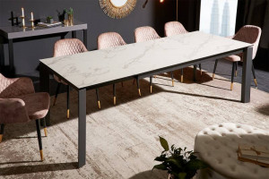 MASA EXTENSIBILA 180/240CM, MODEL X7, CERAMICA/STICLA, ASPECT MARMURA, ARTIM GROUP SELECTION