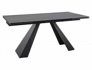 MASA EXTENSIBILA, CERAMIC ANTRACIT, EFECT DE PIATRA GRI/NEGRU MAT, 160/240 CM, DIN STICLA SECURIZATA, CERAMICA SI METAL, STIL MODERN - Img 3