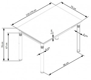MASA EXTENSIBILA DE BUCATARIE L31 ALB DESIGN MODERN HALMAR - Img 2