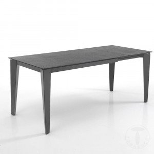 MASA EXTENSIBILA ELEGANTA 130/180CM, ALF STONE, COD 3869, STIL MODERN, REALIZATA DIN METAL SI STICLA - Img 2