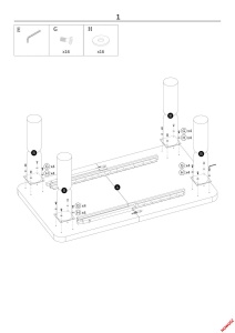 MASA EXTENSIBILA STIL MELTON, 200/300 CM, NUC, DIN MDF, FURNIR NATURAL SI LEMN MASIV DE FAG, STIL MODERN - Img 3