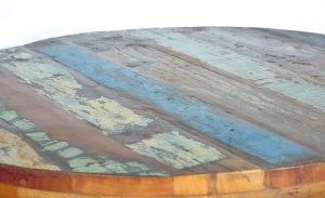 MASA LIVING ARVEN 90CM, REALIZATA DIN LEMN DE MANGO SI METAL, CULOARE NATUR/NEGRU, GINER Y COLOMER - Img 3