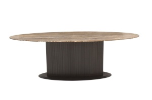 MASA LIVING OVALA, RUSSO 235CM, MDF SI TRAVERTIN, MARO, RICHMOND INTERIORS - Img 2