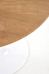 MASA LIVING STIL STING, STEJAR AURIU/ALB, 80 CM, BLAT DIN MDF SI PICIOR DIN METAL, STIL MODERN - Img 5