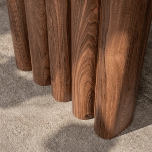 MASA OVALA 200CM, ARTIM MEBLE, REALIZATA DIN MDF, CULOARE NUC, STIL MODERN - Img 6