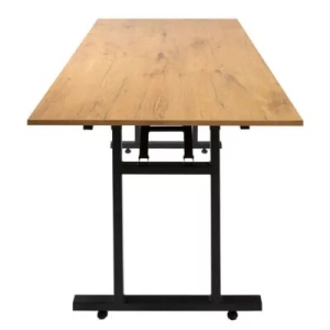 MASA PENTRU CATERING/CONFERINTE 120X80 CM, STEJAR LANCELOT/NEGRU, DIN PAL LAMINAT SI OTEL, ARTIM GROUP SELECTION - Img 6