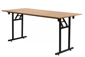 MASA PENTRU CATERING/CONFERINTE 180X90 CM, STEJAR LANCELOT/NEGRU, DIN PAL LAMINAT SI OTEL, ARTIM GROUP SELECTION - Img 3