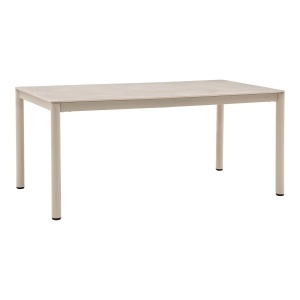 MASA PENTRU TERASA ALCUDIA 200CM, REALIZATA DIN ALUMINIU SI PIATRA SINTERIZATA, CULOARE NISIPIU, HOUSE NORDIC