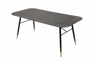 MASA STIL MODERN 140CM , PARIS, COD 41882, BLAT STICLA SI METAL - Img 5