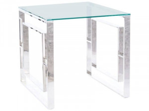 MASUTA CAFEA ALLURE B, METAL CROMAT, STICLA SECURIZATA, DESIGN EXCLUSIV SIGNAL