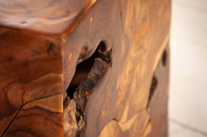 MASUTA DE CAFEA 40CM, TEAK COD 39226, LEMN MASIV REALIZAT MANUAL - Img 5