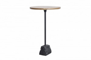 MASUTA DE CAFEA 55CM, TRAYFUL, DIN LEMN MASIV DE MANGO, MARMURA SI METAL, COD 43499 - Img 3