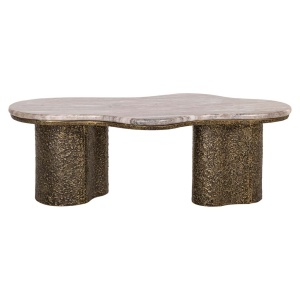 MASUTA DE CAFEA ABANDOS, 214054, CONFECTIONATA DIN MARMURA, ALUMINIU SI MDF, ALAMA ANTICHIZATA, STIL MODERN - Img 2