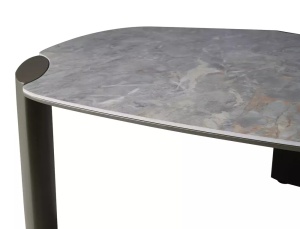 MASUTA DE CAFEA ADORO A, 118CM, GRI LUCIOS/CUPRU, BLAT DIN MDF, CERAMICA SI METAL, STIL MODERN - Img 6