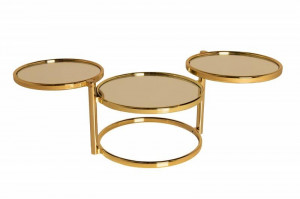 MASUTA DE CAFEA, ART DECO, DIN METAL SI OGLINDA, COD 42479 - Img 5
