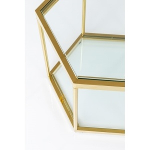 MASUTA DE CAFEA COMB GOLD 45, CONFECTIONATA DIN OTEL SI STICLA, STIL MODERN - Img 2