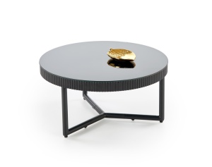 MASUTA DE CAFEA COSMO S, 60 CM, NEGRU/NEGRU, DIN MDF, STICLA SI METAL, STIL MODERN