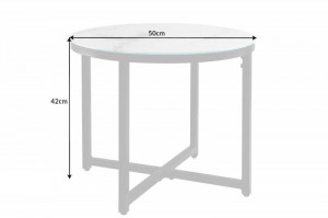 MASUTA DE CAFEA, ELEGANCE 50CM, DIN STICLA CU EFECT DE MARMURA, COD 42165 - Img 5