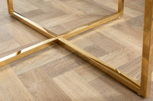 MASUTA DE CAFEA, ELEGANCE 80CM, DIN STICLA CU EFECT DE MARMURA - Img 3