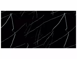 MASUTA DE CAFEA ESCADA A II, 120 CM, EFECT DE MARMURA NEAGRA/AURIU, BLAT DIN STICLA SECURIZATA SI CADRU DIN METAL, STIL MODERN - Img 2