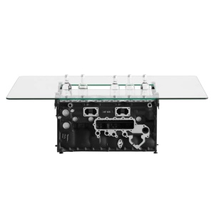 MASUTA DE CAFEA MOTOR 140CM, DIN METAL SI STICLA, ARTIM SELECTION - Img 8