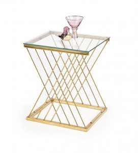 MASUTA DE CAFEA NANCY TRANSPARENT/AURIU STIL MODERN HALMAR