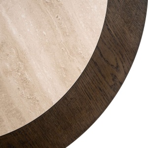 MASUTA DE CAFEA NANDO, 214217, CONFECTIONATA DIN FURNIR DE STEJAR, MDF, TRAVERTIN SI LEMN RECICLAT, MARO SI BEJ, STIL MODERN - Img 3