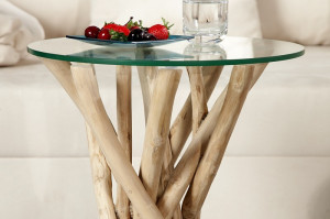 MASUTA DE CAFEA NATURALA 35CM, DRIFTWOOD 198071-1 + 19807-2 DESIGN RUSTIC - Img 3
