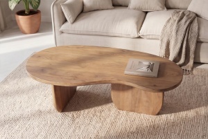 MASUTA DE CAFEA, ORGANIC 120CM, REALIZATA DIN LEMN DE MANGO, CULOARE NATUR, ARTIM GROUP - Img 5