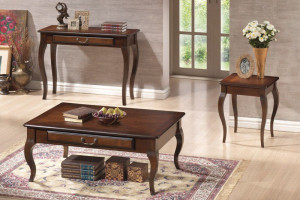 MASUTA DE CAFEA PADOVA C, 45 CM, NUC INCHIS, BLAT DIN MDF SI CADRU DIN LEMN, STIL CLASIC - Img 2