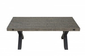 MASUTA DE CAFEA THOR 40446 DIN LEMN MASIV DE PIN GRI STIL VINTAGE - Img 2