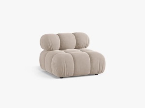 MODUL CANAPEA BELLIS, BEJ DESCHIS, CU TAPITERIE DIN CATIFEA VENUS, MICADONI - Img 2