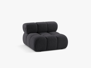 MODUL CANAPEA BELLIS, GRI GRAFIT, CU TAPITERIE DIN TEXTIL BOUCLE ROLF, MICADONI - Img 2
