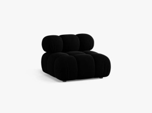 MODUL CANAPEA BELLIS, NEGRU, CU TAPITERIE DN CATIFEA VENUS, MICADONI - Img 2