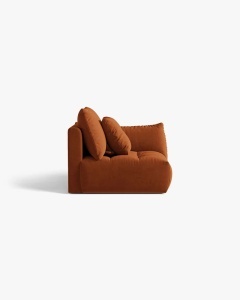 MODUL CANAPEA BLOOM, PE DREAPTA, CARAMIZIU, 116X97 CM, CU TAPITERIE DIN TEXTIL CATIFEA CASINO, MICADONI - Img 3