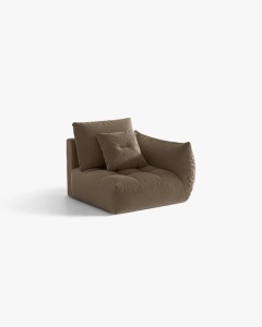 MODUL CANAPEA BLOOM, PE DREAPTA, MARO DESCHIS, 116X97 CM, CU TAPITERIE DIN TEXTIL CATIFEA CASINO, MICADONI - Img 2