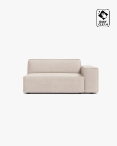 MODUL CANAPEA/COLTAR JODIE, 122X99 CM, BEJ DESCHIS, PE DREAPTA, TAPITAT CU TAPITERIE DIN TEXTIL CATIFEA VENUS, MICADONI