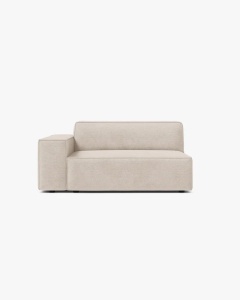 MODUL CANAPEA/COLTAR JODIE, 122X99 CM, BEJ, PE STANGA, TAPITAT CU TAPITERIE DIN TEXTIL STRUCTURAT LIBERTY, MICADONI