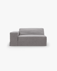 MODUL CANAPEA/COLTAR JODIE, 122X99 CM, GRI CALD, TAPITAT CU TAPITERIE DIN TEXTIL STRUCTURAT LINS, MICADONI - Img 2
