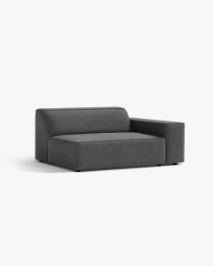 MODUL CANAPEA/COLTAR JODIE, 122X99 CM, GRI, PE DREAPTA, TAPITAT CU TAPITERIE DIN TEXTIL CATIFEA VENUS, MICADONI - Img 2