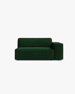 MODUL CANAPEA/COLTAR JODIE, 122X99 CM, VERDE SMARALD, PE DREAPTA, TAPITAT CU TAPITERIE DIN TEXTIL CATIFEA BLUVEL, MICADONI