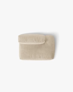 MODUL CANAPEA/COLTAR MARTINA, 133X106 CM, PE DREAPTA, BEJ DESCHIS, TAPITAT CU TAPITERIE DIN TEXTIL CATIFEA VOGUE, MICADONI - Img 4