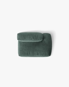 MODUL CANAPEA/COLTAR MARTINA, 133X106 CM, PE DREAPTA, VERDE MUSCHI, TAPITAT CU TAPITERIE DIN TEXTIL CATIFEA VOGUE, MICADONI - Img 4